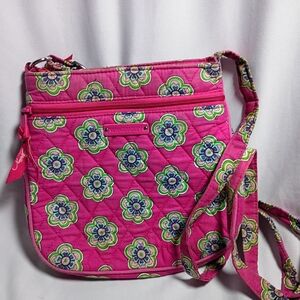 Vera Bradley Hot Pink Floral Quilted Crossbody